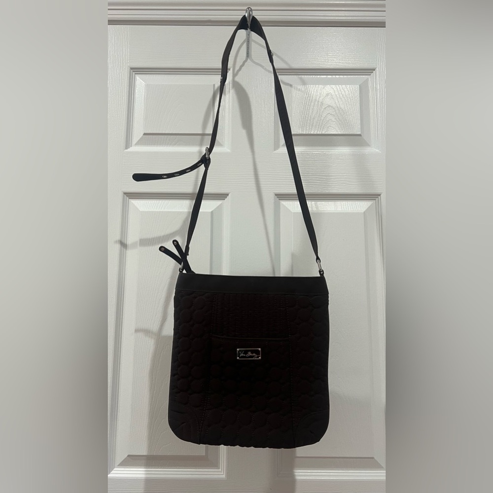 Vera Bradley Brown Crossbody Shoulder Bag Purse With Baraque Lining